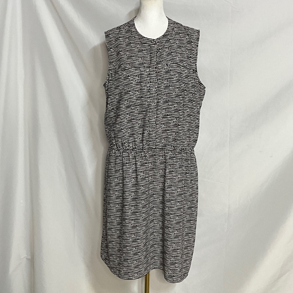 Merona Black and White Patterned Sleeveless Dress Size Large
